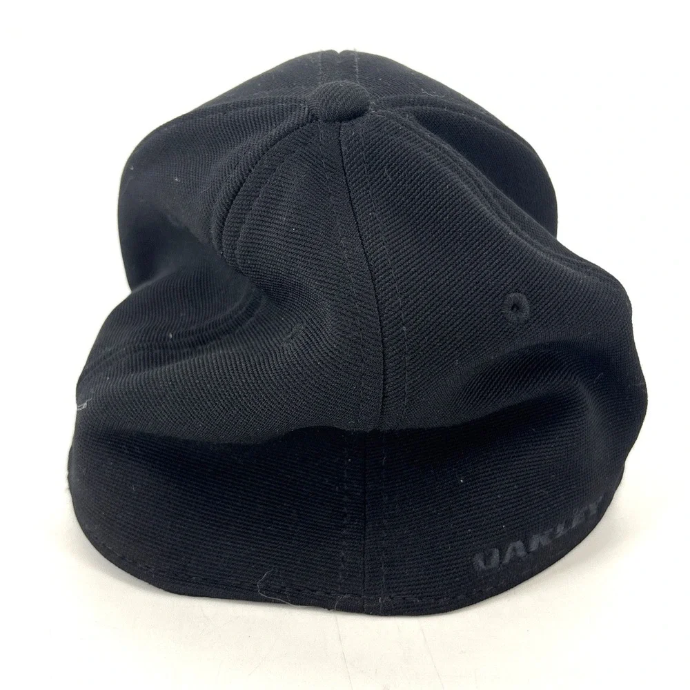 Oakley Metal Gascan Hat Mens A-Flex Stretch Fit Baseball Cap Casual Blk Size S/M
